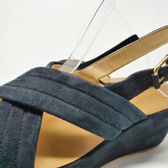 J. Crew Marcie Women's Black Suede Platform Wedge - Picture 6 of 8